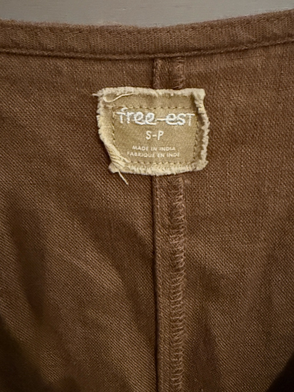 Free People Khaki Linen Blend One Piece Jumpsuit S - Picture 10 of 11